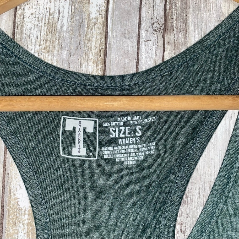 Michigan State Spartans Tank Top Women’s Small Green NCAA Game Day Shirt NWT - Picture 5 of 5